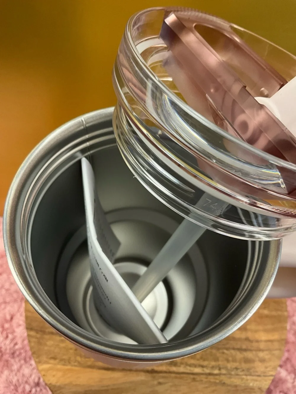 Stanley Pink Insulated Tumbler with Handle and Straw Lid - Picture 5 of 7